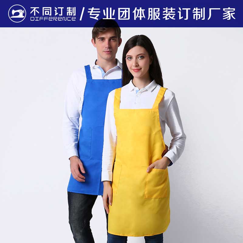 W7款 圍裙  飯店 美發 雙肩圍裙