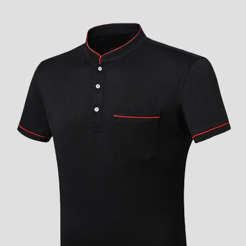 P115款 POLO衫 立領酒店服 100%亞麻纖維